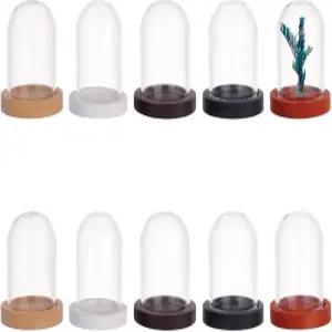 PH PandaHall 10pcs 유리 디스플레이 돔 선호 클로치 벨 11078인치 병 장식 공예 코크 파티용 있는 베이스