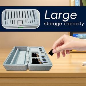 호환 T07A충격 방지 디자인 카드 케이스 용량을 갖춘 방수 메모리 보관 상자 경량 휴대용 홀더