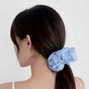 스트라이프 패턴 머리끈 헤어밴드 곱창 머리 묶음용 고무줄