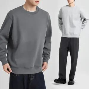 간절기 맨투맨 3컬러 루즈핏 세미오버 긴팔 스?셔츠 남자