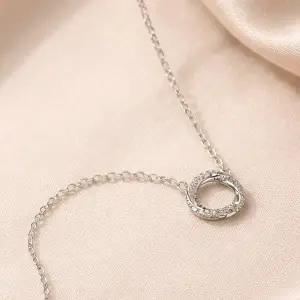 [메종드쉬] 목걸이 모던 큐빅 써클 링 펜던트 BCN003