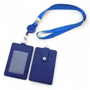 [콩심팥심]릴홀더 목걸이 사원증 카드지갑 블루