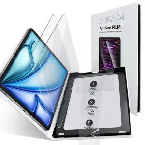 다이아큐브 아이패드 에어 8세대 11 M4 원터치 풀커버 9H강화유리 고투과 저지문 액정보호필름 2매 자동먼지제거 간편부착