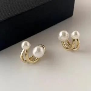 [신세계라이브쇼핑][옷자락] 여성 투웨이 인조 진주 세련된 럭셔리 디자인 귀걸이