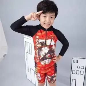 아이언맨 남아 수영복 주니어 긴팔 래쉬가드 p 레드 레쉬가드 실내