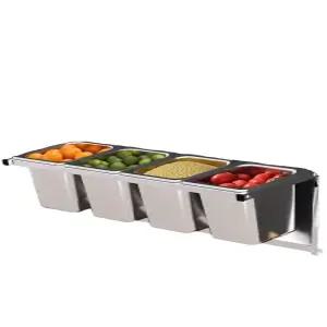 세트 스푼 소스 업소용양념통 국자 보관 양념통