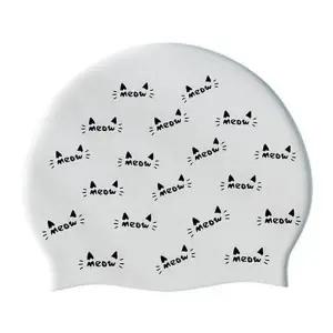 [골드스마일]실리콘 수모 패션 수모 프린트 고탄력 수영모자 성인 용품