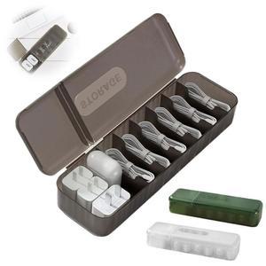 비닐정리함 데이터 케이블 보관 상자 데스크탑 다중 구획 주최자 정렬 도구 가정 여행을위한 재사용 가능한 케이스