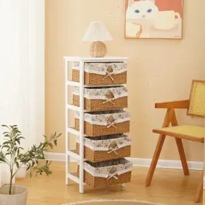 라탄 수납장 등나무 테이블 거실 서랍장 4단 미니 5단 보관