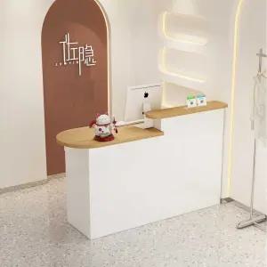 계산대 인포메이션 카운터 매장 데스크 원목 화이트