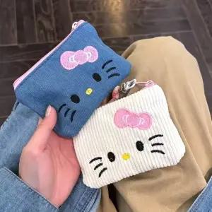 1+1 핑크리본 자수 데님냥 코듀로이냥 미니지갑 파우치 카드 동전지갑 화장품 소품케이스