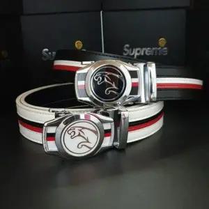 [골드스마일]남성 자동 벨트 소가죽 자동 벨트 소가죽 캐주얼 정장 허리띠