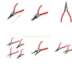 호환  F68D 7인치 서클립 플라이어 내부 외부 직선 곡선 스냅 링 핸들 스틱