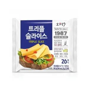 소와나무 트리플슬라이스치즈(360g , 2개) K푸드 식재료 동원 토스트 샌드위치 카페