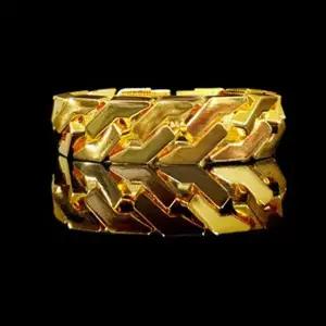 [골드스마일]특수 남성 도금 팔찌 체인형 도금 팔찌 헤비 육각 체인