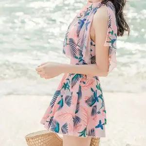 여성 원피스 수영복 여성 수영복 체형커버 플라워 모노키니 프릴