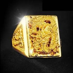 [콩심팥심]남성 금 반지 용 반지 데일리 선물용 정장 사각 액세서리 빅사이즈
