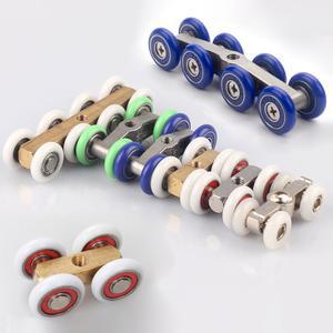 유리 샤워룸 욕실 풀리 롤러 도어 슬라이딩 나일론 행잉 트랙 초저소음 하드웨어 목재 부품