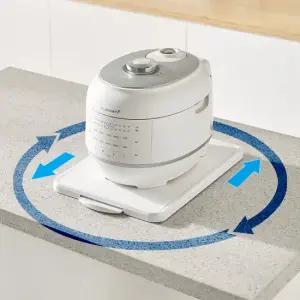 다올림 360도 회전 이동식 슬라이딩 선반 정리대 무빙 트레이 실리콘 패드 포함)