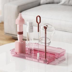 병솔 휴대용 세척 브러시 세트 여행용 소형 부드러운 젖병 키트 컴팩트 BPA 프리