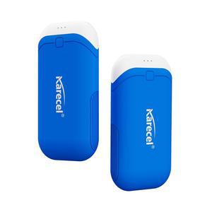 카렐 열전도 실리콘 충전식 손난로 2팩, 10 000mAh 양면 난방 USB 전기 손난로, 휴대용 포켓 헌팅 필수품, 남성 여성 선물