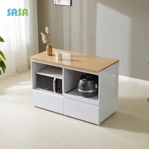 [SASA]사사가구 칼렌 1200 광파오븐 아일랜드 홈바 서랍수납장