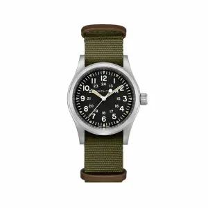 해밀턴 H69439931 카키필드 남성 나토밴드 메커니컬 38mm