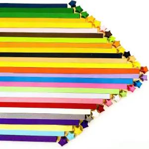 종이접기 스타즈 패키지 DIY 종이 글리터 1350장 27가지 색상(27가지 밝은 색상)