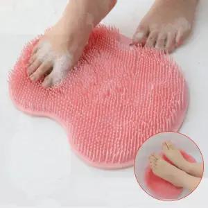 욕실용 실리콘 발브러쉬 흡착식 지압 세척패드