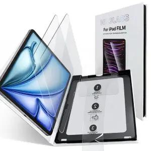 [다이아큐브]아이패드 에어 8세대 11 M4 원터치 풀커버 9H강화유리 저지문 액정보호필름 2매 자동먼지제거