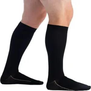 에보네이션 남성용 무릎 높이 20-30mmHg 졸업 압축 구리 양말 - 단단한 압력 지지 스타킹