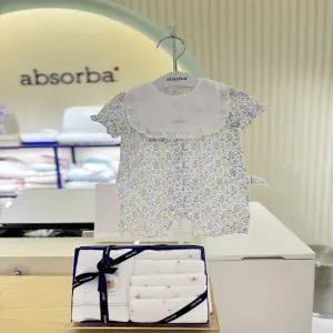 (압소바) 26SS클로반소우주복(턱받이)(블루)쁘링손수건 세트 G2A1310608