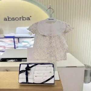 (압소바) 26SS클로반소우주복(턱받이)(핑크)쁘링손수건 세트 G1A1310608