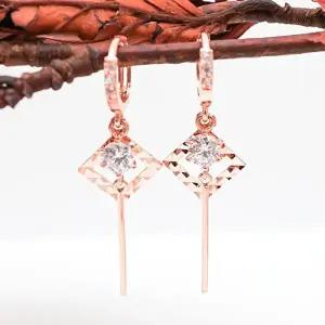 [오팔하우스]14k 마름모 컷팅 드롭 귀걸이 OPNIE1999-1