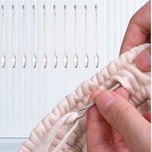 스테인레스 스틸 로프 스레더 가이드 공예 의류 스레딩 도구 착용 집게 보조 탄성 밴드 클램프