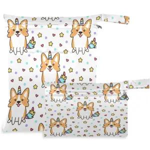 여행 해변 수영장 집 유모차 기저귀 더러운 체육복 젖은 수영복 세면도구를 갖춘 유니콘 뿔이 달린