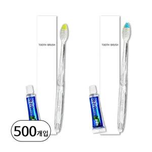 (양치세트) 808PS 미세모칫솔 + 페리오튜브 5g 치약 종이곽 500개입