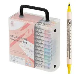 캘리그라피 컬러마커 48색 세트 미술용품 아트펜 세트