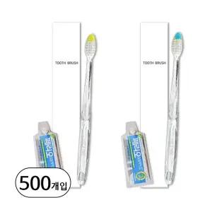 (양치세트) 808PS 미세모칫솔 + 페리오파우치 4g 치약 종이곽 500개입