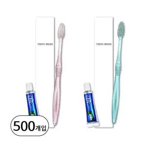 (양치세트) 히포PS 미세모칫솔 + 페리오튜브 5g 치약 종이곽 500개입