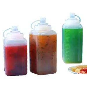 대용량 1L 소스통 투명 가게 대구경 5개세트 소스 식당