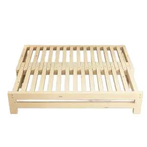 접이식 원목침대 평상 원룸 간이 틀 폭 135cmx길이110-200cm 공간활용
