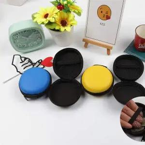 [콩심팥심]원형 동전 USB 이어폰 약 보관 파우치 1P