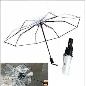 투명 3단 자동우산 장마 장우산 경량 투명 포켓 우산 튼튼한 8k