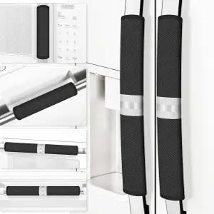 엘쿠어 냉장고 도어 핸들 커버 6개 세트 음식 얼룩 물방울 기름 세척 가능 및 폼 피팅으로부터 주방 가전을