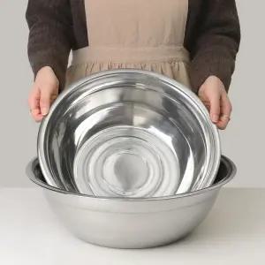 국산 304스텐 김장 다라이 업소용 대야 양푼 중형 3종과일세척 설거지통 배추절임 쌀함박 반죽볼 씻기 식당