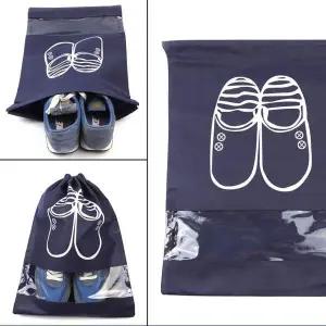 여행 출장용 신발 운동화 보관 주머니 1P 남색 하늘색