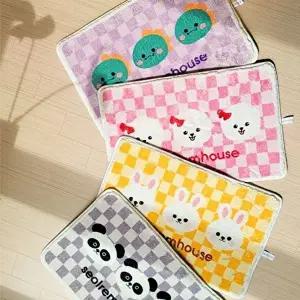 설렘 체커보드 발매트 극세사 현관 화장실 주방 발판 (KYR-WBFC7D4)