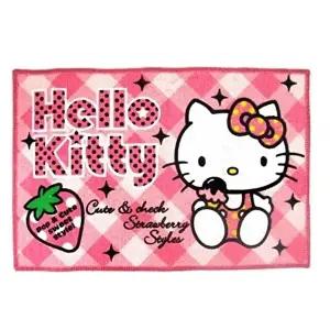 핑크색 체크 캐릭터 발매트 40x60cm 욕실매트주방매트 (KYR-WF7C738)