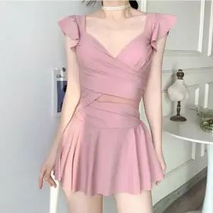 [콩심팥심]체형커버 프릴 모노키니 여성 미니 물놀이 원피스 수영복